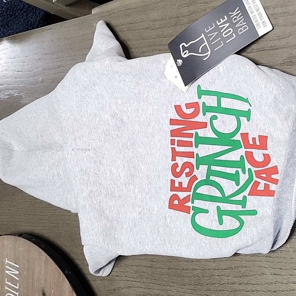 RESTING GRINCH FACE DOG SWEATER